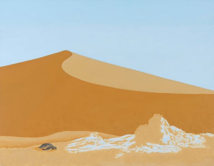 김민찬  < 빙하 그리고...사막 2 >  91 x 117cm  장지에 혼합재료  2013