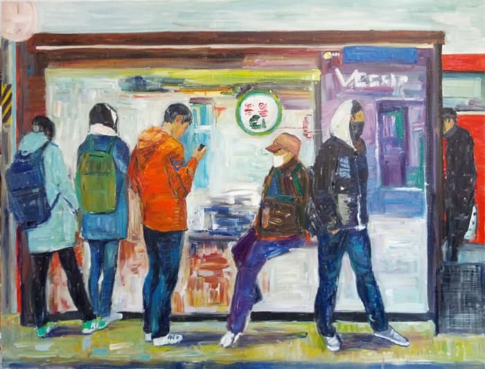 황초롱  < 버스정류장 >  Oil on canvas  91.0x 116.8cm  2014