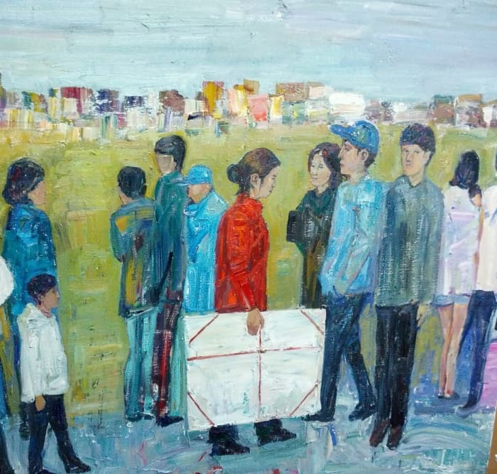 황초롱  < 외로움 >  Oil on canvas  91.0x 116.8cm  2014