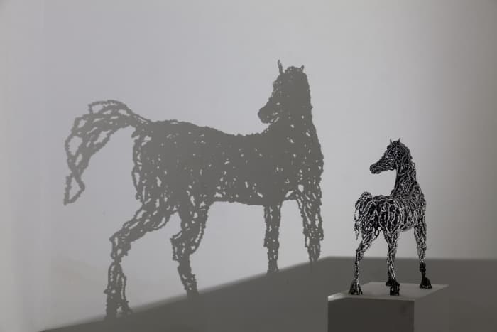 조용익  < 날개 잃은 페가소스 상 >  65 x 35 x 64 (h)cm  stainless steel  2014