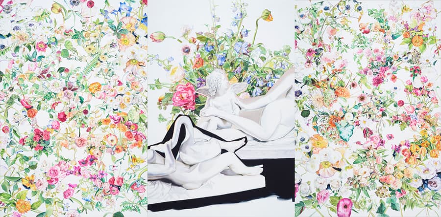 Suyeon Kim, SP13, oil on canvas, 290.9x591cm(3pcs), 2018