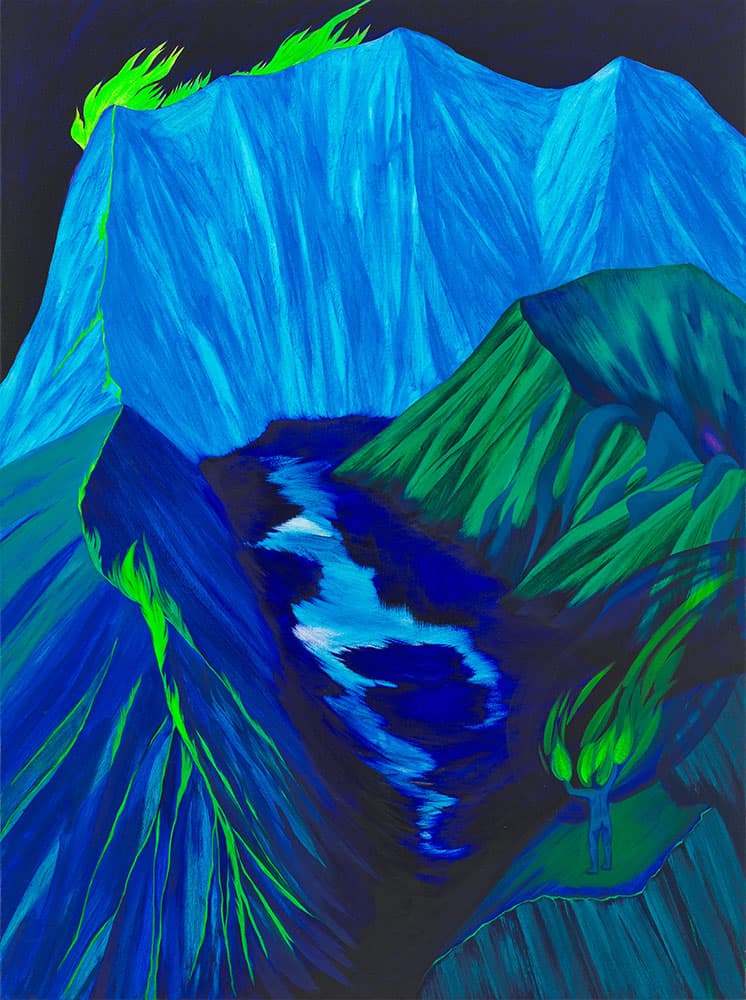 최나무_녹색 불을 지르는 사람_130.3 X 97 cm_oil on canvas_2023