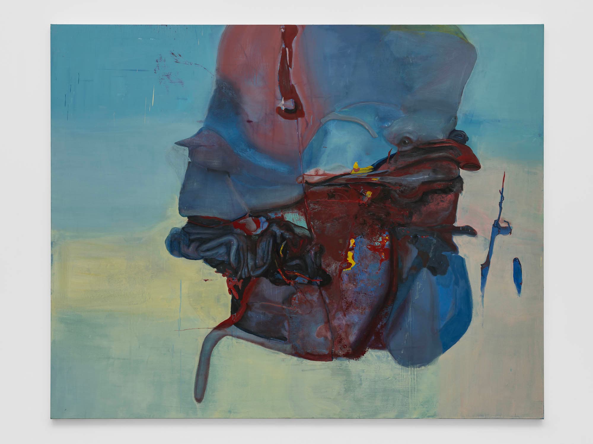 Keunmin Lee, Psychiatrist's Head, 2025–2026, Oil on canvas, 182 × 227 cm. Courtesy of the artist and PKM Gallery.