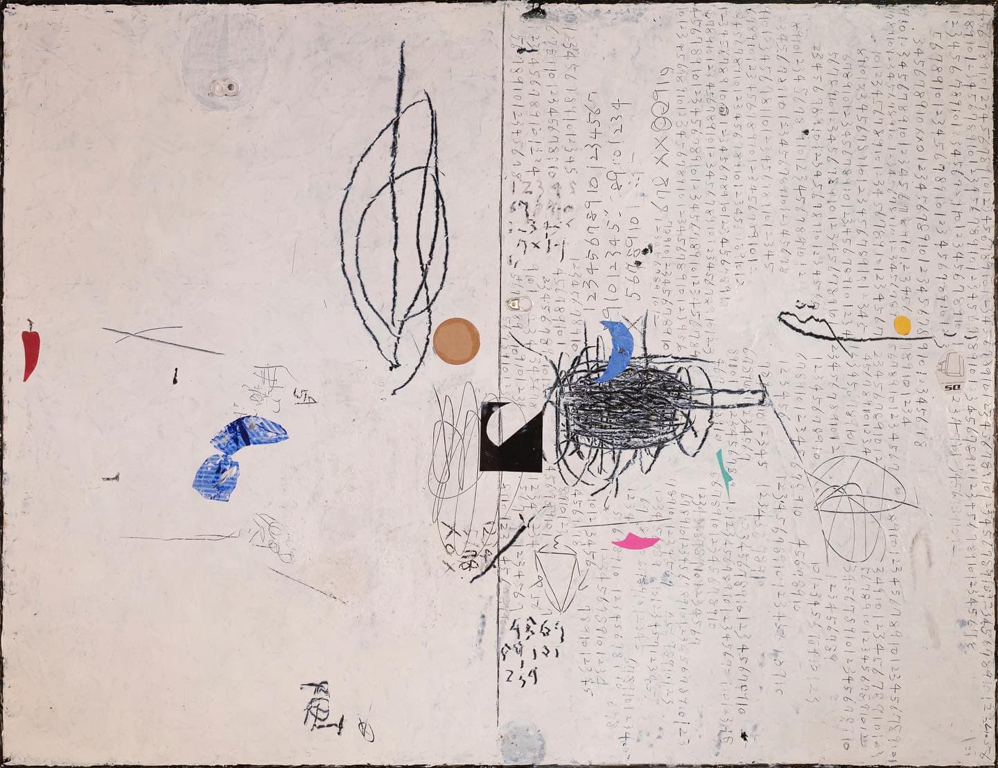 오세열 〈무제〉, 2021, 캔버스에 혼합매체, 112x145.5cm