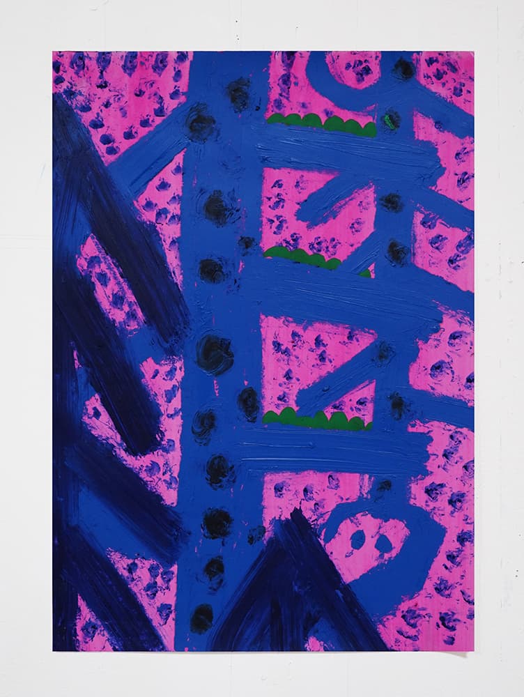 이미연 Engadin Woods #82 2023 Oil, acrylic on paper 42x30cm