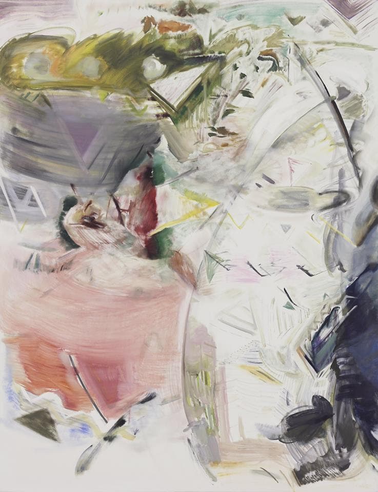 안상훈, 직경 18센티미터, acrylic and oil on canvas, 145x112cm, 2017