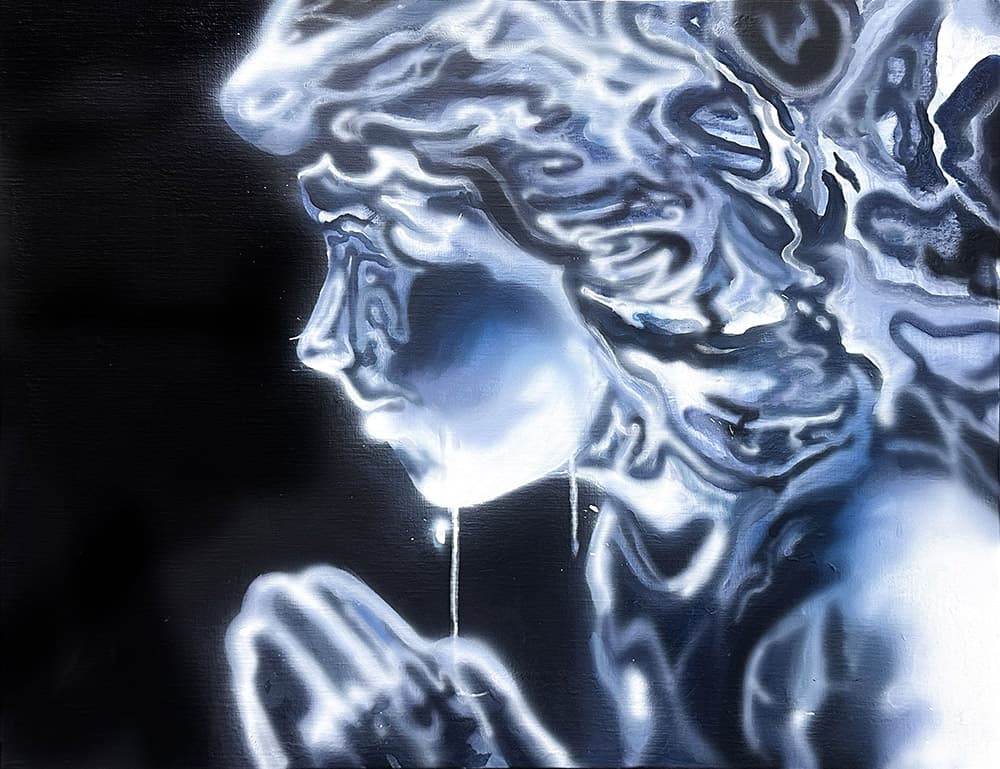 한정은, 당신이 나를 모르게 합니다, Acrylic,Air brush on canvas, 45.5x53cm, 2024(1)