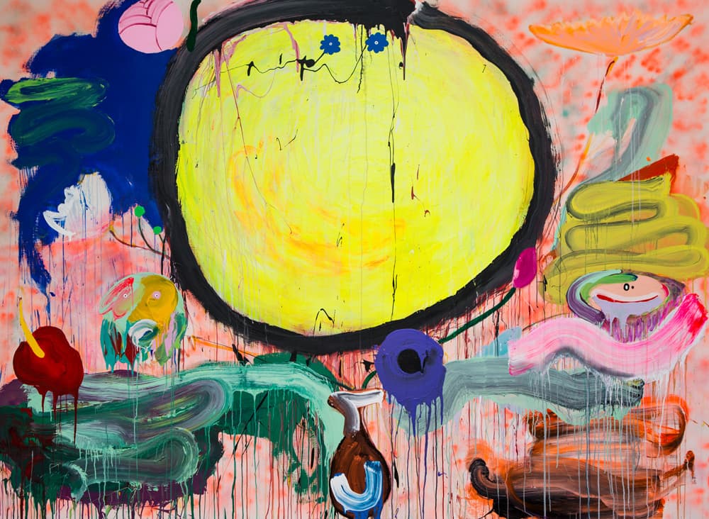Solar SystemII, 2014, mixed media on linen, 259X194cm