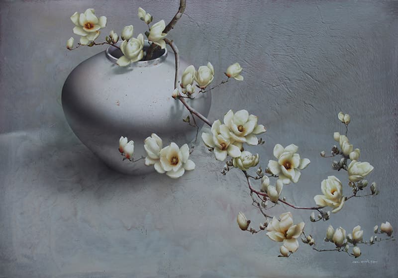 박철환, 목련 Magnolia, acrylic on canvas, 140x200cm, 2019