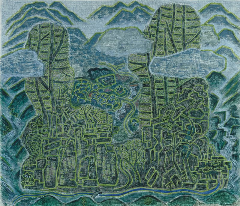 민정기 <묵안리 장수대> 2007 Oil on canvas 211.5 x 245 cm Courtesy of Kukje Gallery 사진: 김영일 이미지 제공: 국제갤러리