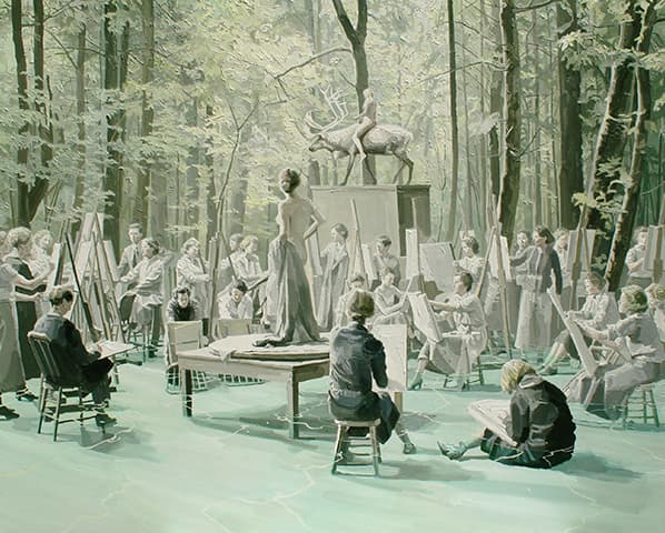 윤상윤, into the trance3, 162x130cm, oil on canvas, 2018