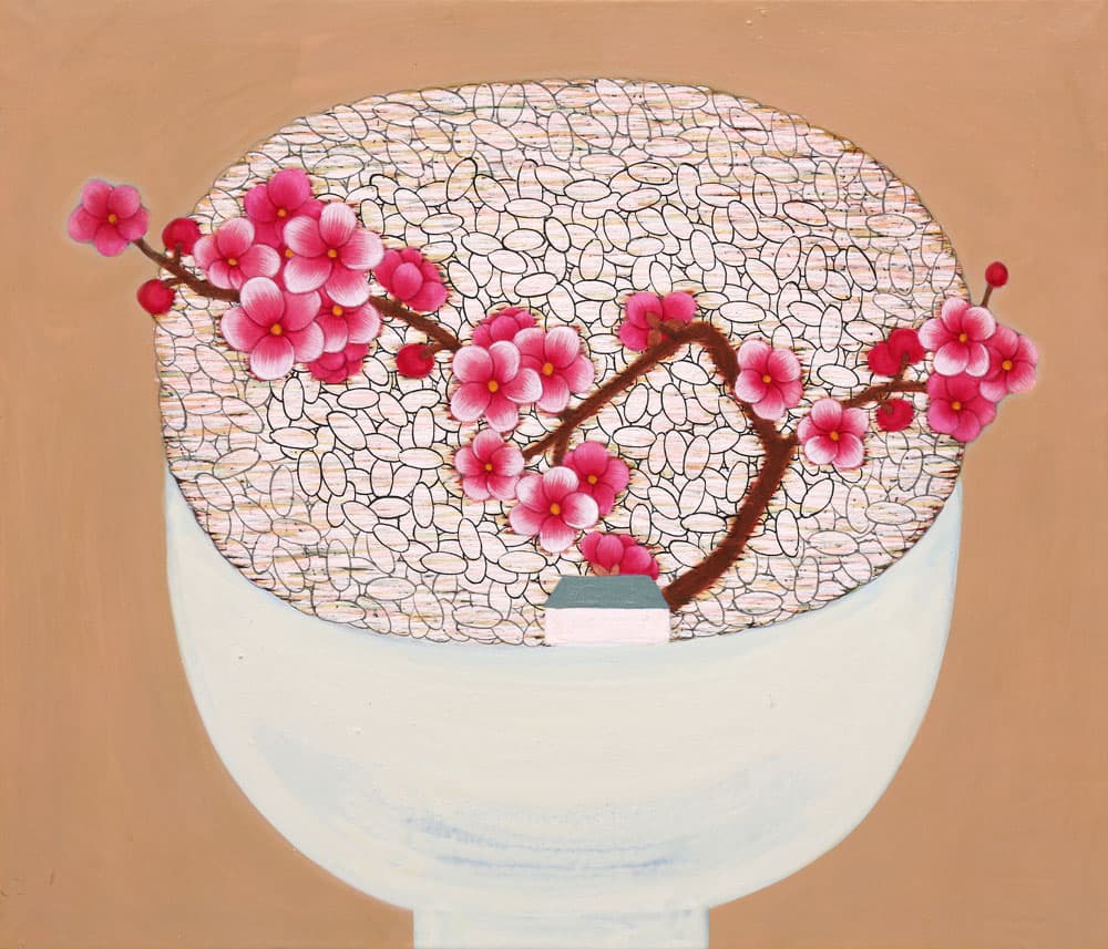 밥, 장지에 혼합재료, 45.5x53cm, 2016