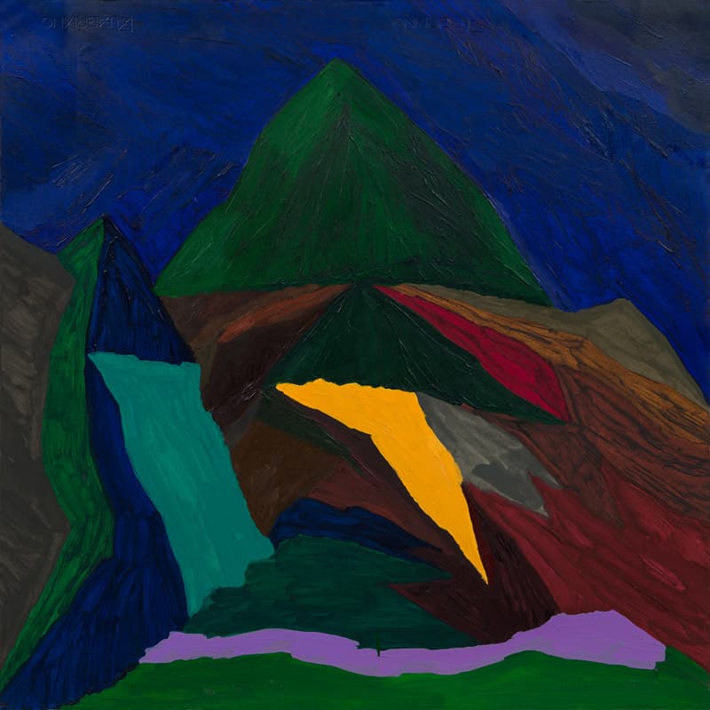 문규화, 날이 선 산 2018 Oil on paper 70 x 70cm