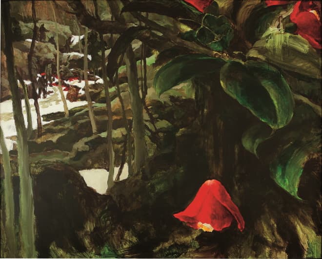 동백꽃 지다, 1991, 캔버스에 아크릴릭, 130.6x162.1cm