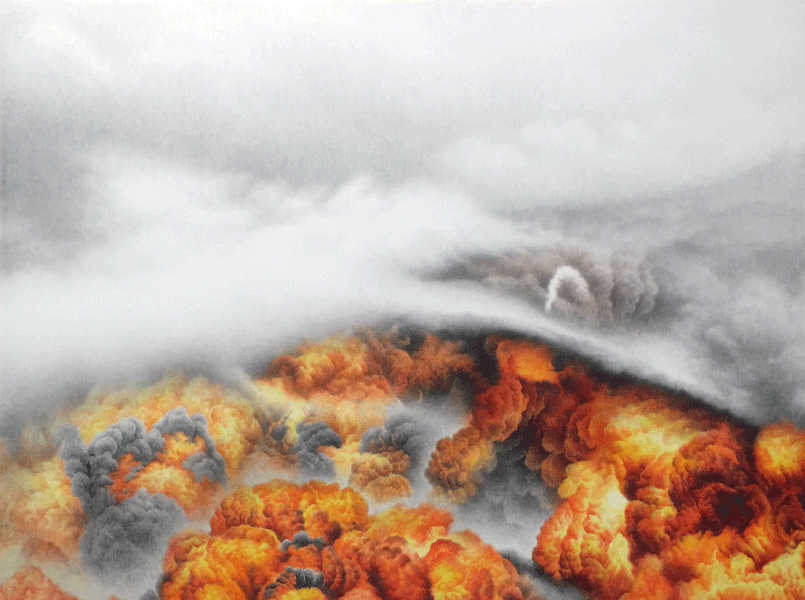 문기전(MOON, Kijeon) Quantum Landscape 2 장지에 혼합재료, 아크릴채색 90x120 2016