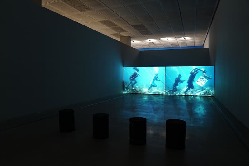 설치 이미지, 마르타 아티엔자, 우리의 섬, 북위11° 16' 58.4", 동경123° 45' 07.0", 2017, 비디오, 작가소장