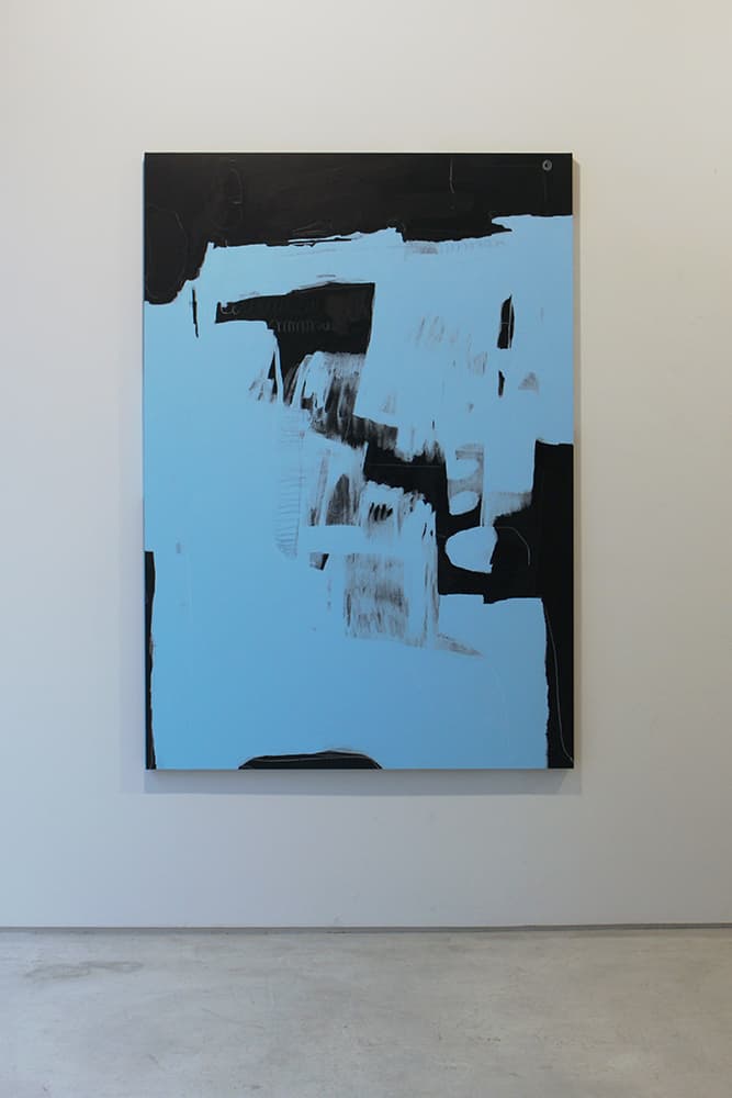 양지원, Landscape-Circle and Line, 캔버스 위에 아크릴, 연필, 색연필, 162 x 112.1 cm, 2023