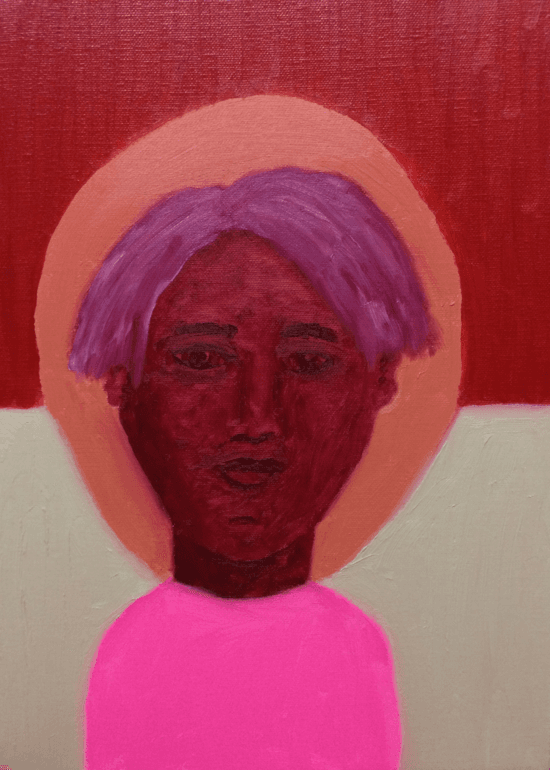 에릭 스캇 넬슨, Self-portrait #1, 33.4x24.2, Oil painting, 2017