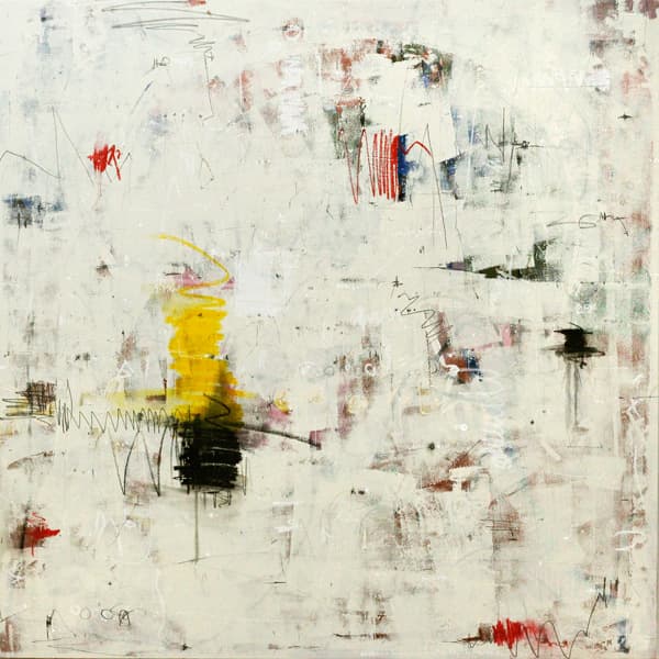 홍정우, 몸이 기억하는 풍경-2017-01_100x100cm_캔버스위 혼합재료 드로잉 긁기