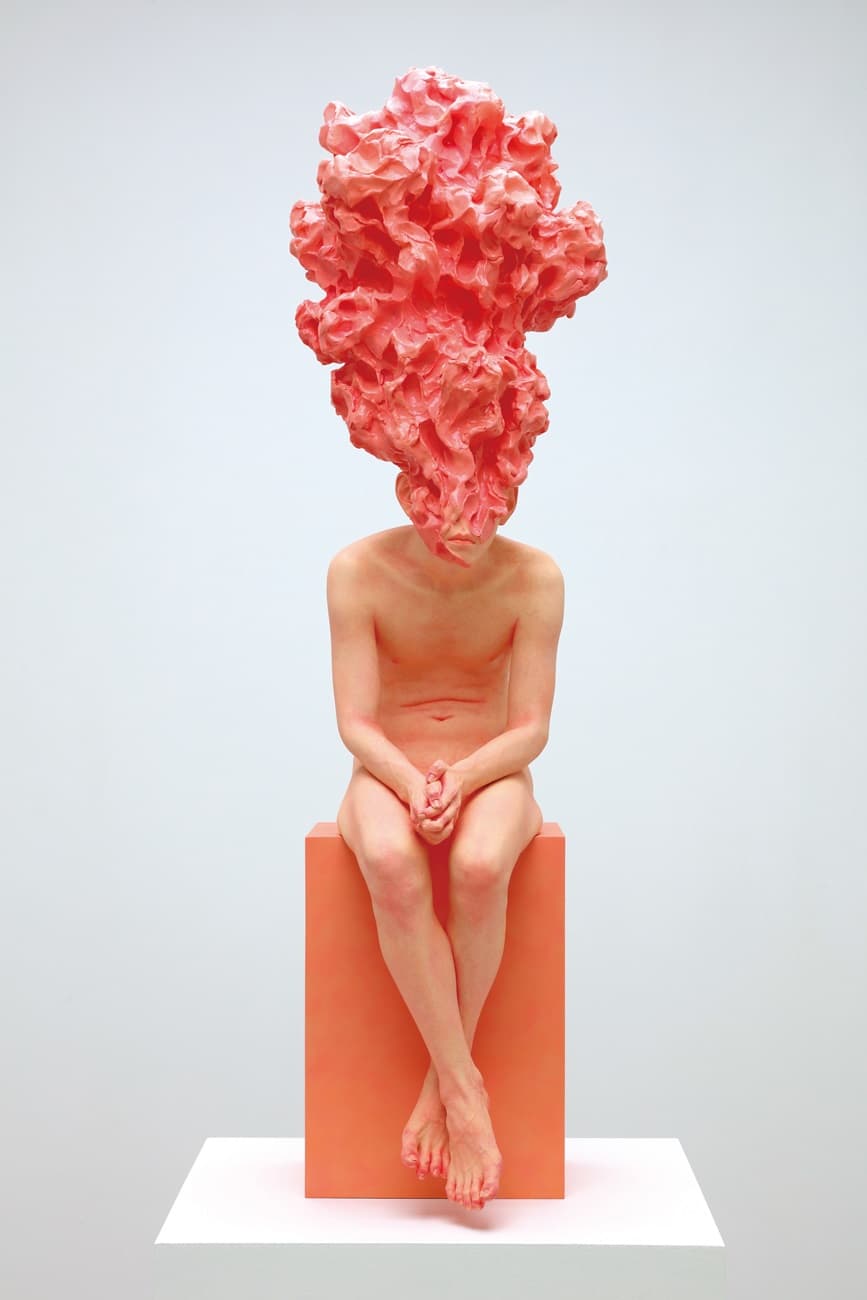 최수앙, Untitled, 34x37x113cm, oil on resin of mixed with pigments, 2019