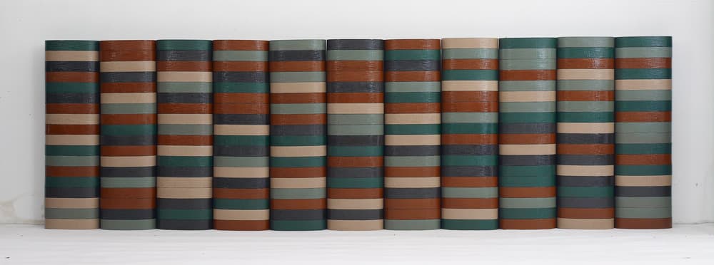 허명욱HUH Myoungwook_무제Untitled_2016_물푸레나무 함 위에 옻칠 Ottchil on ash tree containers_ 330 x 15 x 100.8 (h)cm