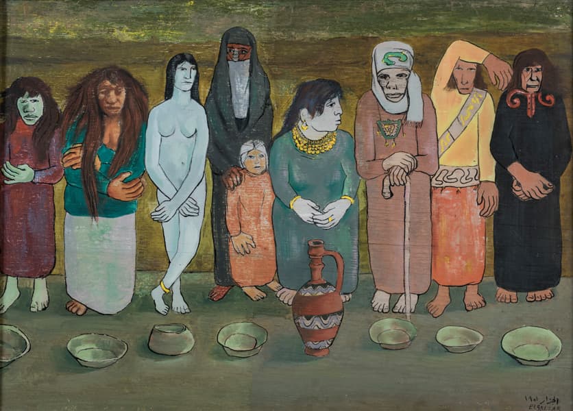 압둘하디 알자제르, 시민 합창단, 1951, 이집트근대미술관 소장