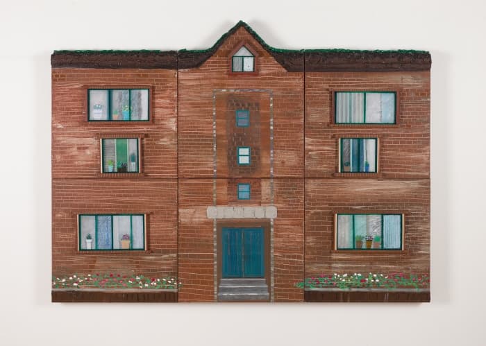 벽돌집 3 acrylic board, panel, oil 150 x100 cm 2015