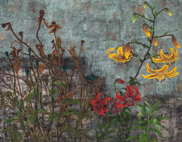정유선, 같은 공간 다른 순간, 91x116.8cm, 종이 위에 박, 2016