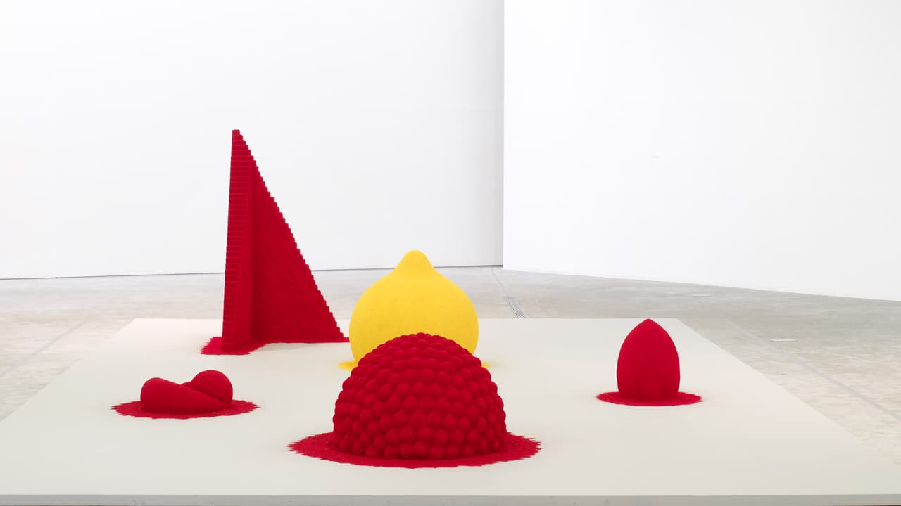 아니시카푸어 Anish Kapoor, 붉은 색의 은밀한 부분을 반영하기, 1981, 혼합재료와 안료, 800x800x200cm, 작가소장