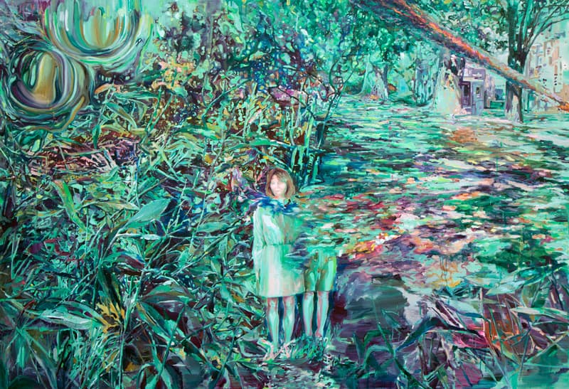 이샛별, 녹색에코 Green echo, Oil on Canvas, 123 x 179cm