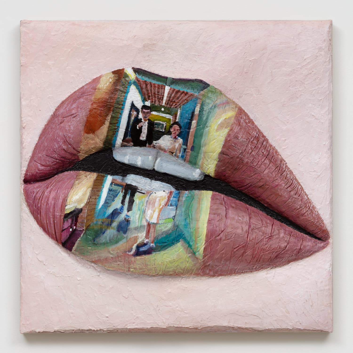 Gina Beavers, Liz Phair ‘Parasite’ Lips, 2020 Acrylic on canvas