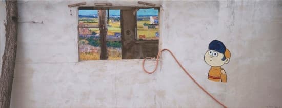 고흐 gogh  2015 acrylic on photo 100x35