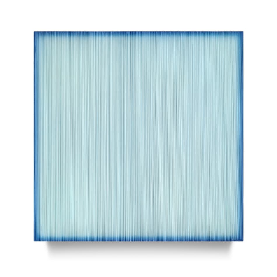 〈현玄을 보다/B〉, 2021, 에폭시 레진에 아크릴릭, 나무 프레임, 90x90x7cm