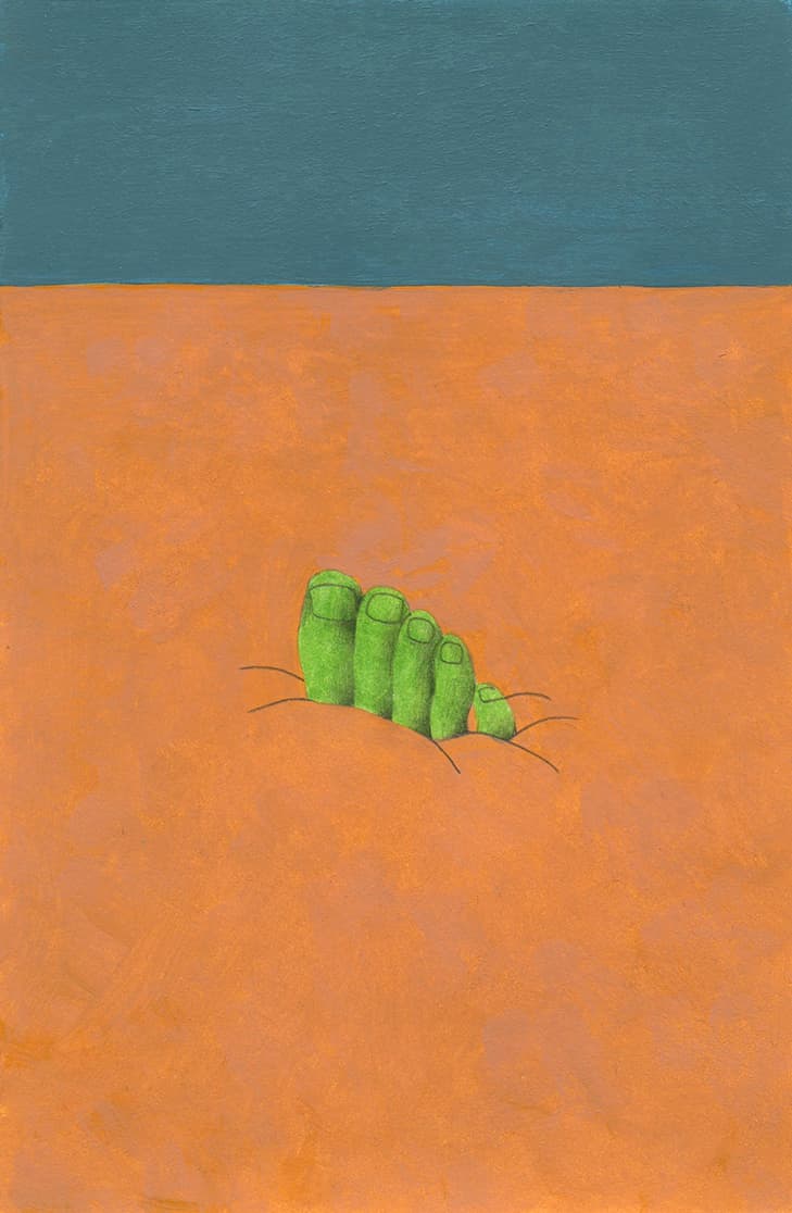 백두리_발아_종이에 아크릴_19 x 12.4 cm_2018