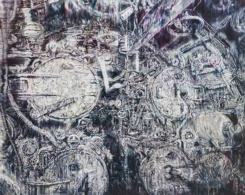 Yoon Suk One, Wet Coffin, 2017, oil on canvas, 181.8x227cm