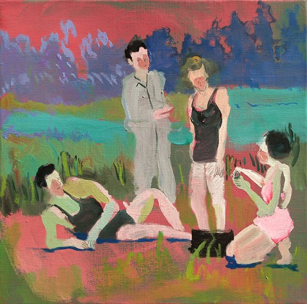 Sangyoon Yoon  smoke rings 2016, oil on canvas, 30x30cm