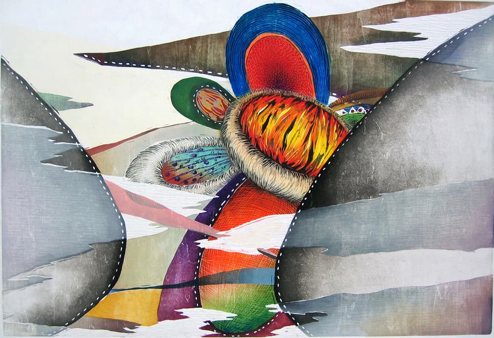 홍승혜, 진정한 강함은 보이는 것이 전부가 아니다 True strength is not visible 60 x 91 cm 수성목판 닥종이 2007