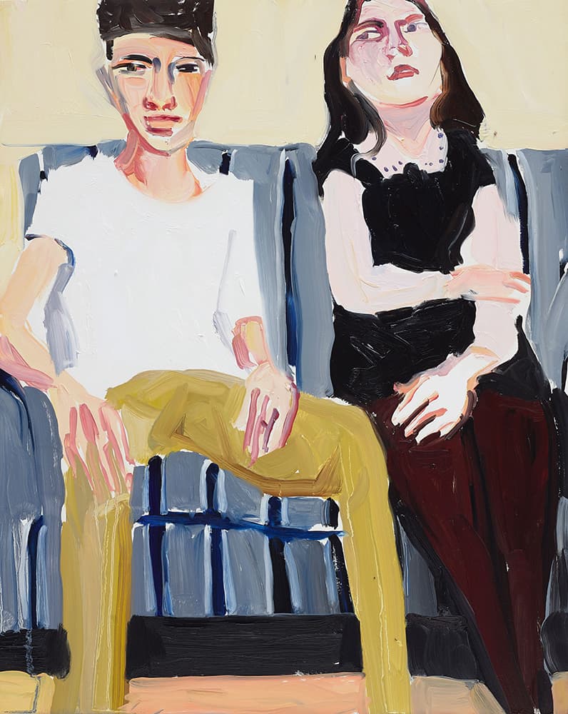 © Chantal Joffe Fraser and Esme, 2020 Oil on board 50.6 x 40.6 cm Courtesy the artist and Victoria Miro. Presented by Lehmann Maupin, Seoul