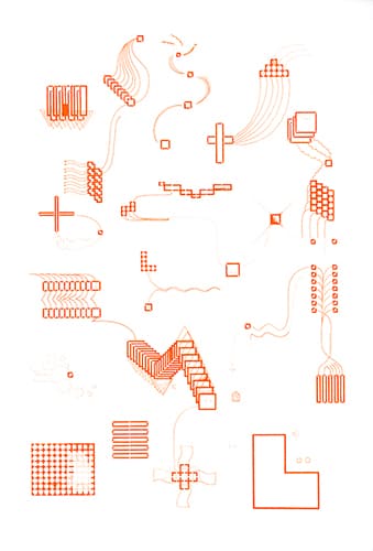 Mirim Chu drawing_002 2017, pen, acrylic on paper. 57x36cm
