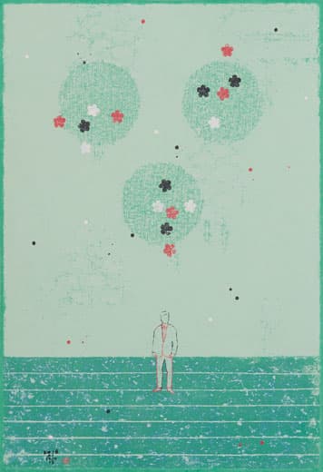 세음1815, 한지에 채색, 91.5x63cm, 2018