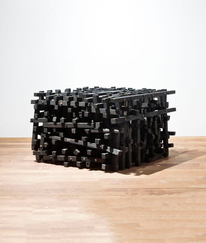 전국광, Inner Mass, 1983, wood, volt, 90x90x60cm