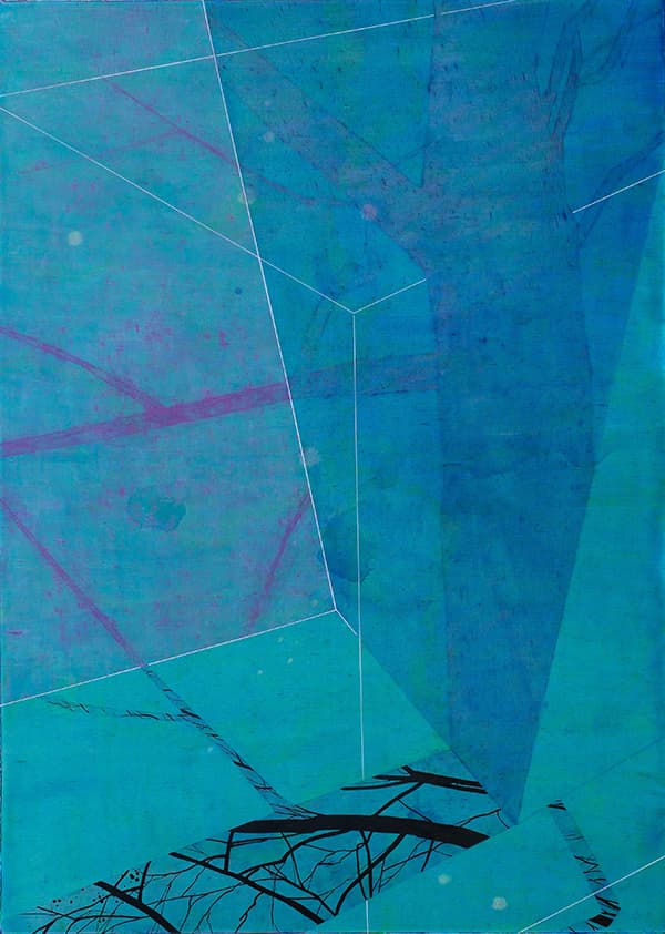 김미정, Ohne Titel, Acryl, Tusche, auf Leinwand, 160x115cm, 2018
