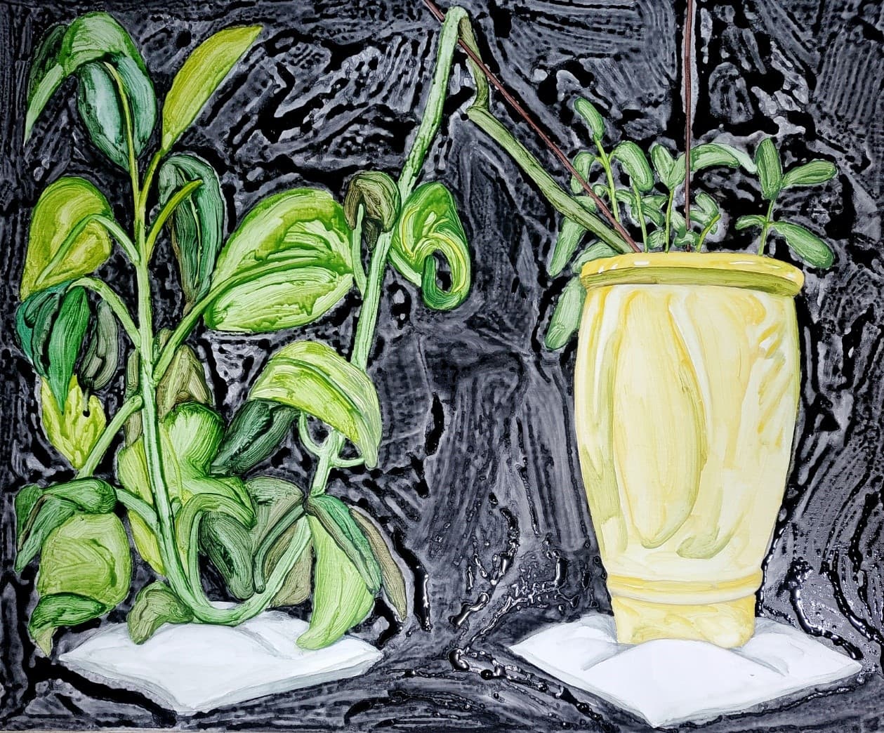 문제는그게아니야_캔버스에 아크릴,분채_60.6x72.7cm_2021