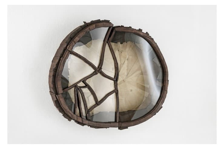 박원주_Smoothing: Polyptych No. 0815_slumped glass. wood_44x40x10cm_2015