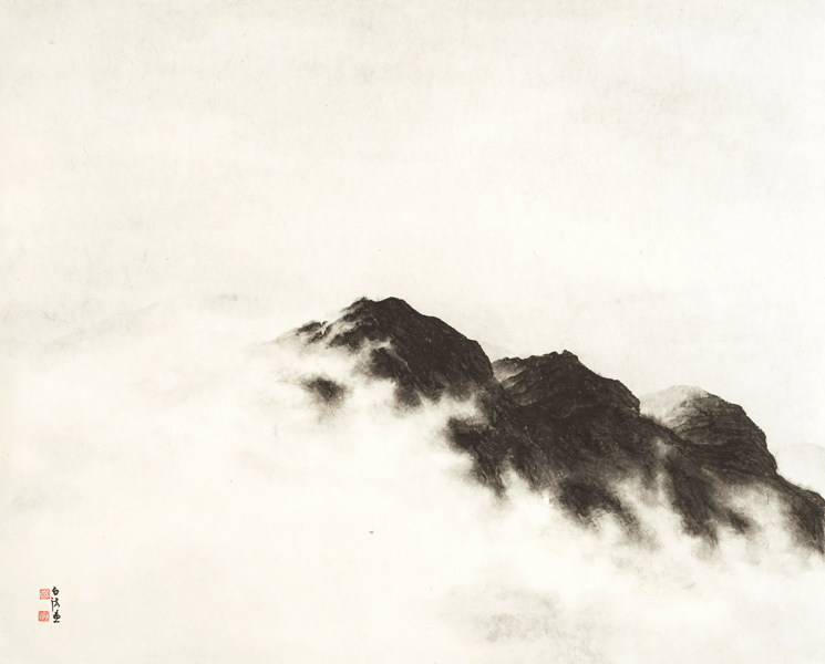 박경묵, 默巖風景1 묵암풍경1, 2018, 종이에 먹, 73×91cm