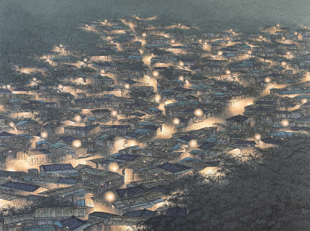 Another World, 2022, 캔버스 위에 종이, 아크릴릭, 194x259cm