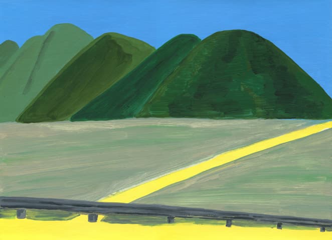 노석미, Very Green 02_ 38x28cm acrylic on paper 2016