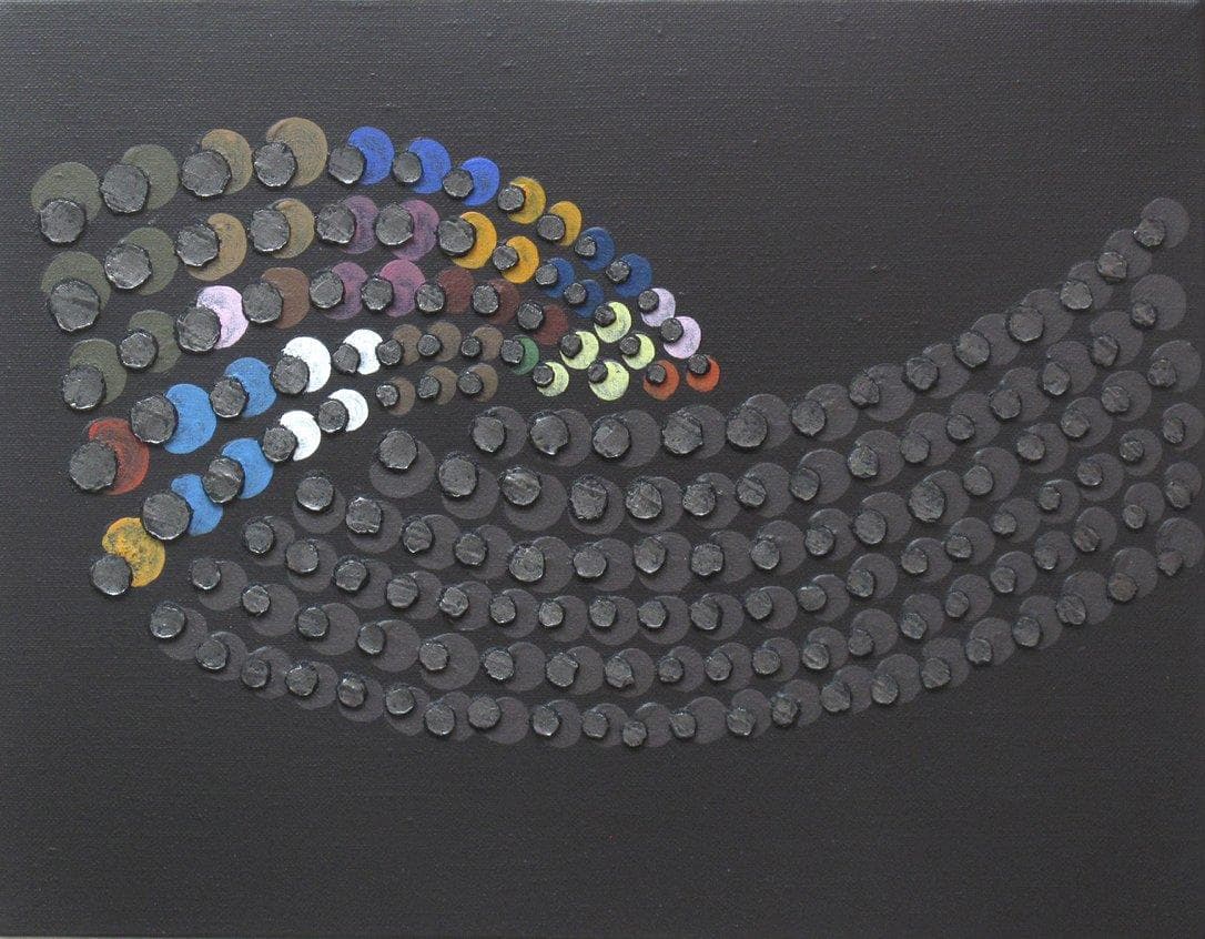 봄길, 혼합재료, 40.9x31.8cm, 2016