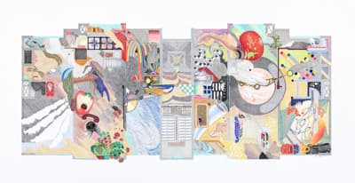 Decalcomanie Life, 81x45cm, 종이에 색연필, 2014
