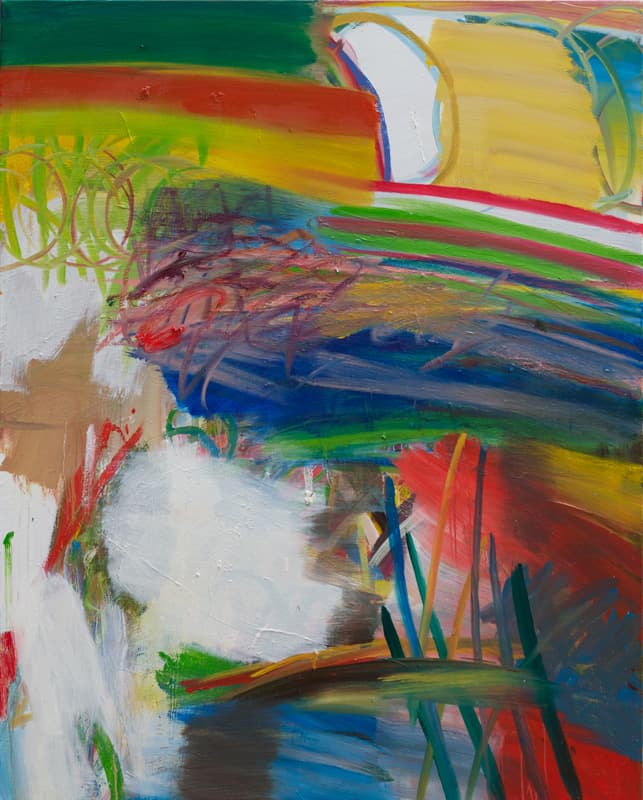 정현두, <오른쪽으로 던지는 사람2> 캔버스에 유채, 163.8x130cm, 2019